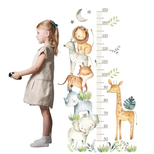 LICHUANUK Kinder Höhe Diagramm Wandtattoo Messlatte Kind Wald Tiere Wandaufkleber, Abnehmbar DIY Wandbild Wandsticker für Kinderziemmer Dekoration (Tier) von LICHUANUK