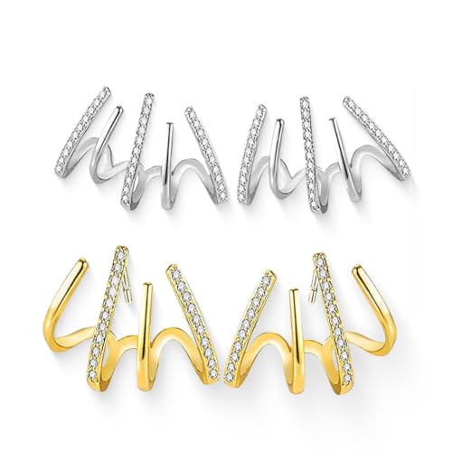 LICHUANUK Klaue Ohrstecker, Funkelnde Zirkonia Ohrringe mit 925 Silber Nadel, Kreative Krallenförmige Ohrstecker für Mädchen Frauen Damen, Piercing Ohrringe, Ohrschmuck Modeschmuck Geschenk von LICHUANUK