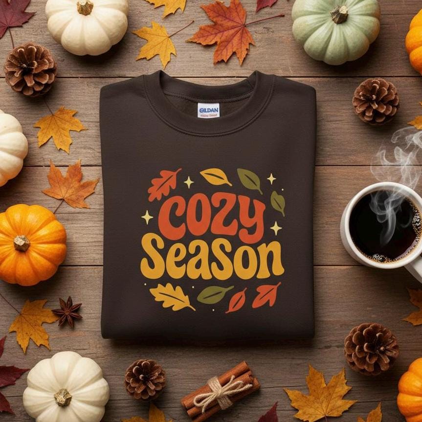 Cozy Season Sweatshirt - Fall Crewneck Dark Chocolate, Autumn Pullover Unisex, Thanksgiving Gift Cozy Season Sweatshirt - Fall Crewneck Dark Chocolate, Autumn Pullover Unisex, Thanksgiving Gift von CottonCoreLab