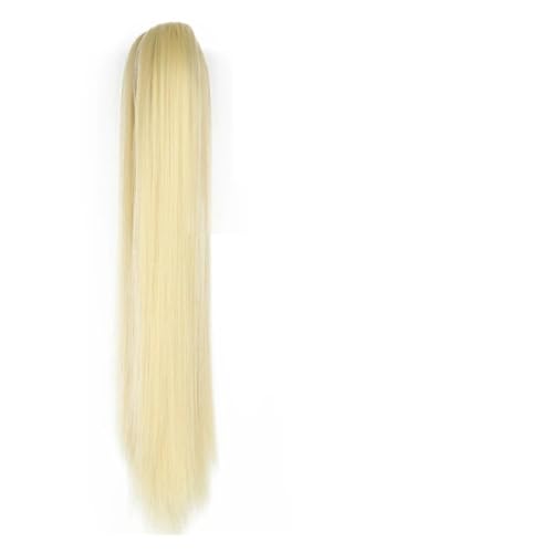 Haarverlängerungen Pferdeschwanz, Long Ponytail Extension, 24" Straight Claw Clip Ponytail Hair Extensions Natural Looking Heat Resistant Synthetic Ponytail Hairpiece for Women,Natürliches synthetisc von LICONG-2020