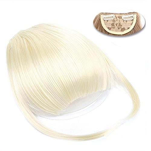 Pony-Haarspange, Clip-in-Pony, natürlich, gerade, synthetische, stumpfe Pony-Haarverlängerungen, 15,2 cm, kurzes, glattes Haarteil, vorne, ordentlicher Bang, Clip-in, voller Pony for Frauen,Falscher von LICONG-2020