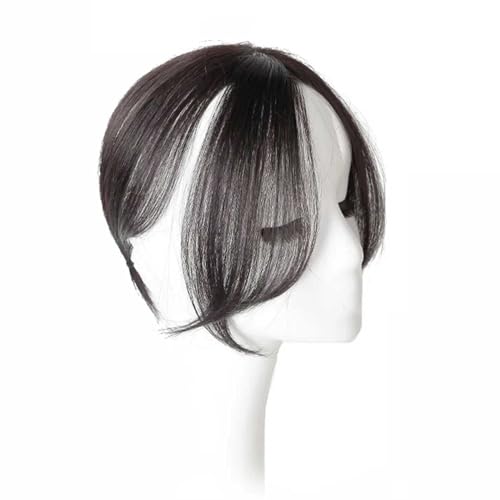 Pony-Haarspange, Clip-in-Pony, synthetische, hitzebeständige Faser, geeignet for Clip-in-Haarverlängerungen, Clip-in-Pony, künstlicher Pony for natürliches Haar,Falscher Pony für Frauen und Mädchen ( von LICONG-2020