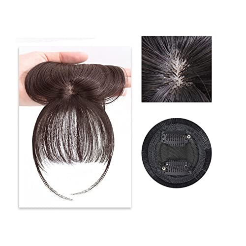 Pony-Haarspange, Clip-in-Pony vorne, synthetischer 3D-Luftfransen-Pony, Clip-in-Bang-Haarverlängerung, gerades synthetisches Haarteil, weiches, natürliches Haar-Accessoire for Frauen und Mädchen,Fals von LICONG-2020