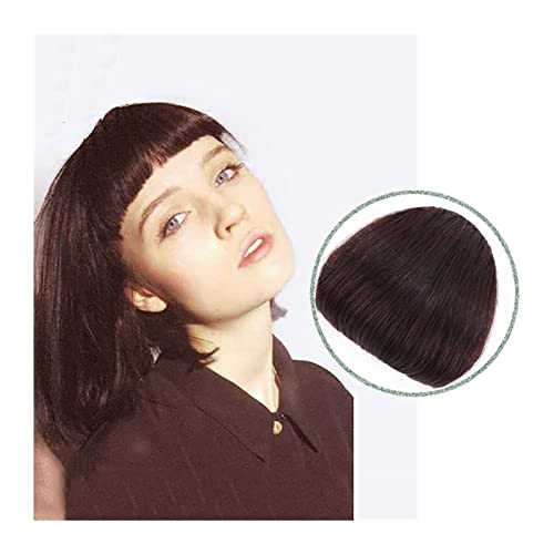 Pony-Haarspange, Pony-Haare for Frauen, Clip-in-Pony-Haarverlängerungen, einteilig, mit Fransen, natürlicher, dicker, flacher Pony for Frauen, ohne Schläfen, synthetische Haarteile über der Wimper, fa von LICONG-2020