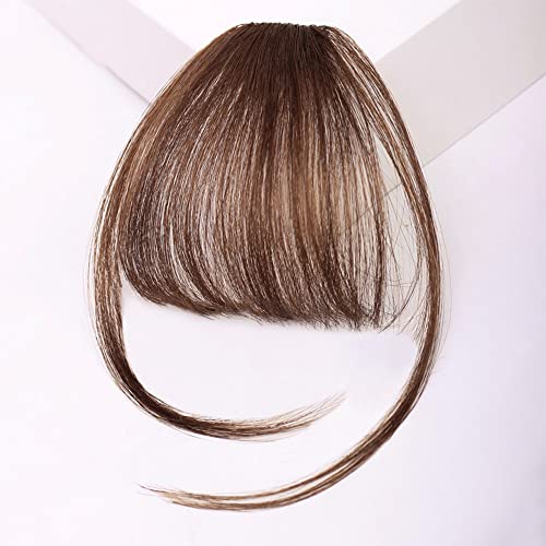 Pony-Haarspange, Pony-Haarspange mit Pony, hitzebeständig, dünner Pony, Fransen-Pony, Clip-on-Haarteil, einteilig, mit Fransen, natürliche, flache Air-Bangs-Haarverlängerungen for Frauen,Falscher Pon von LICONG-2020