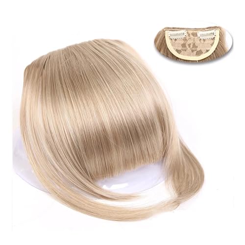 Pony-Haarspange, Pony-Haarspangen-Verlängerung, dicker Clip in Fransen, gerader, ordentlicher Pony for Frauen, synthetische hitzebeständige Faser, flache Pony-Haarteile,Falscher Pony für Frauen und M von LICONG-2020