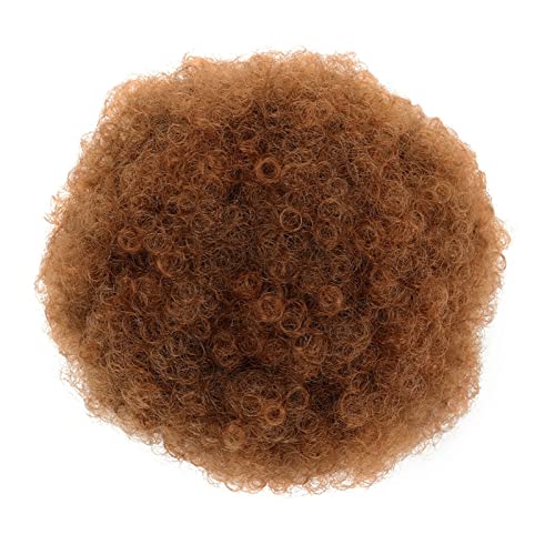 Unordentliches Dutt-Haarteil für Frauen, Haarverlängerungsdutts, kurzes, verworrenes, lockiges Chignon-Haar-Haarteil for Frauen, synthetische Afro-Puffs, Kordelzug, Pferdeschwanz-Dutt-Haarteile,Kunst von LICONG-2020