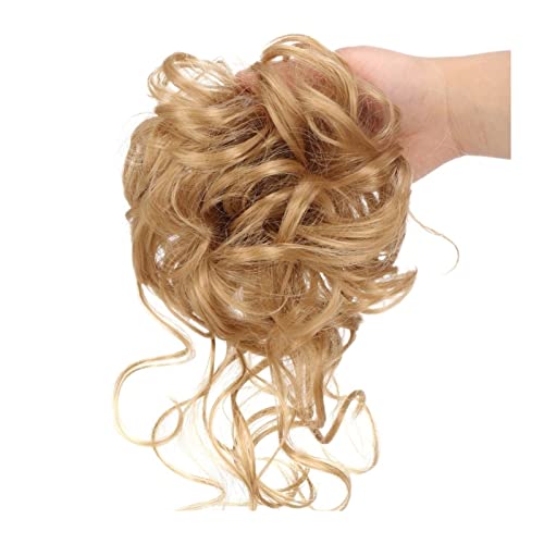 Unordentliches Dutt-Haarteil für Frauen, Pieces Curly Chignon Donut Scrunchie for Frauen, unordentlicher Dutt, synthetische, zerzauste Hochsteckfrisur, Haarknoten, Verlängerung, elastisches Haarband, von LICONG-2020