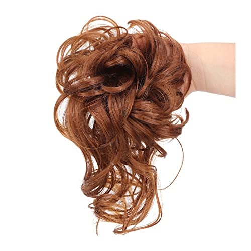 Unordentliches Dutt-Haarteil für Frauen, Pieces Curly Chignon Donut Scrunchie for Frauen, unordentlicher Dutt, synthetische, zerzauste Hochsteckfrisur, Haarknoten, Verlängerung, elastisches Haarband, von LICONG-2020