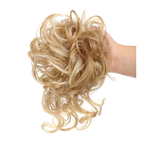 Unordentliches Dutt-Haarteil für Frauen, Pieces Curly Chignon Donut Scrunchie for Frauen, unordentlicher Dutt, synthetische, zerzauste Hochsteckfrisur, Haarknoten, Verlängerung, elastisches Haarband, von LICONG-2020