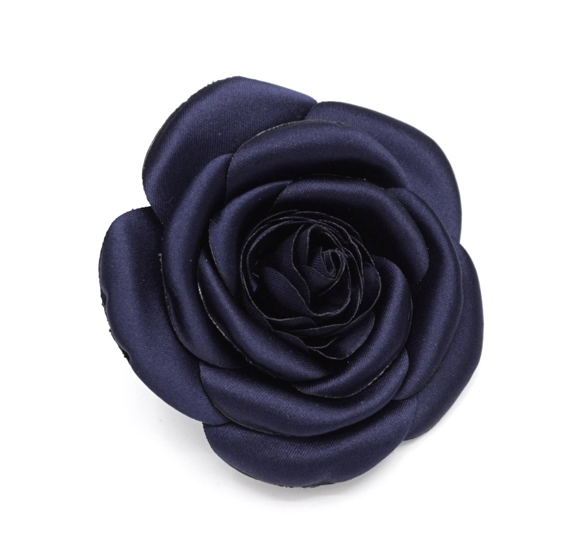Kamelienbrosche Aus Satin, Farben Marineblau, Beige, Weiß Kamelienbrosche Aus Satin, Farben Marineblau, Beige, Weiß von LIDALYDI