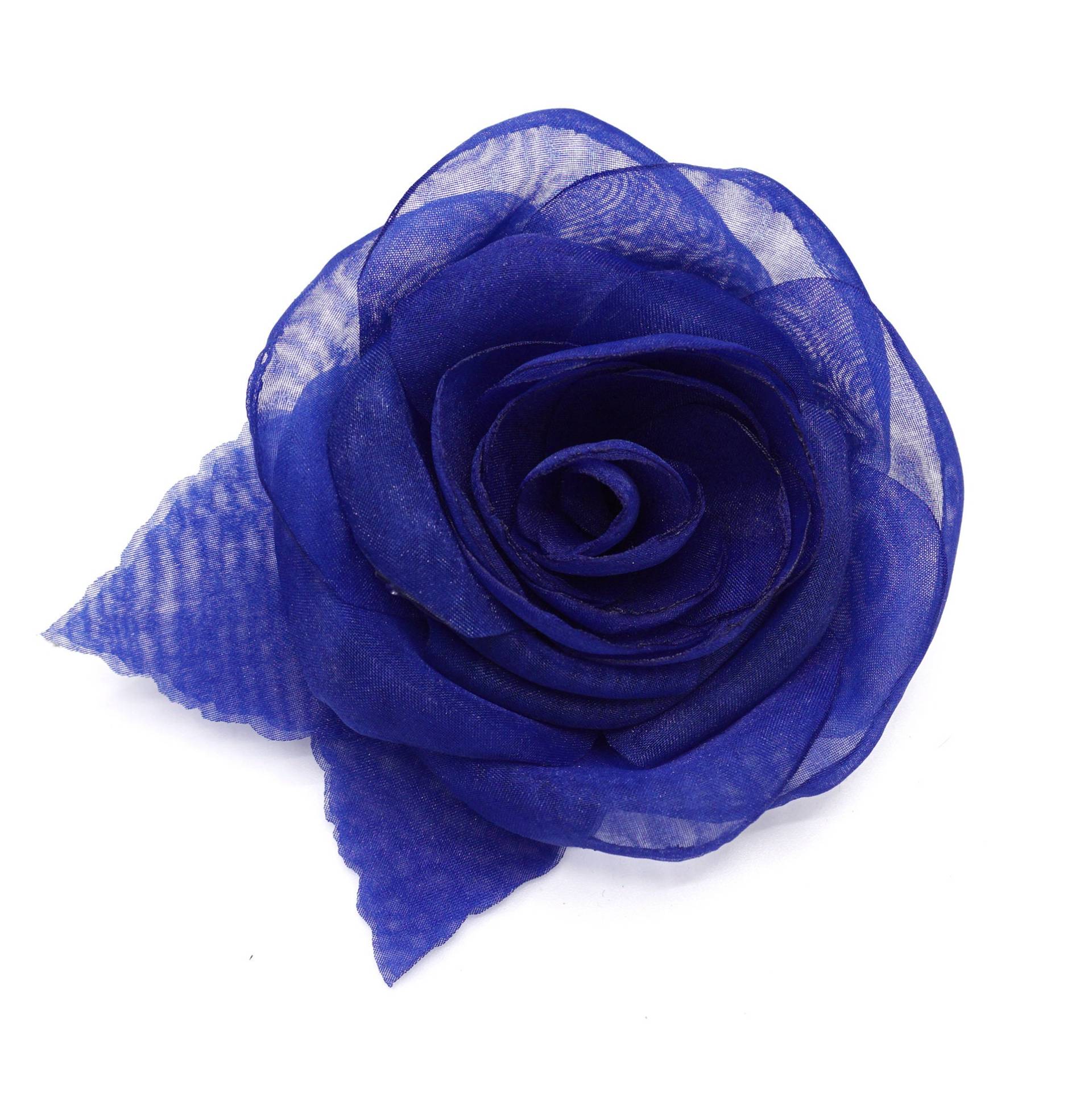 Organza-Blumenbrosche, Marineblaue Farbe Organza-Blumenbrosche, Marineblaue Farbe von LIDALYDI