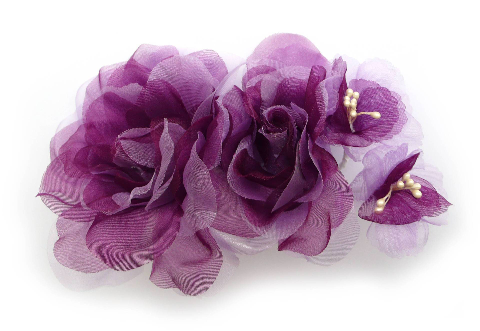 Organza-Blumenbrosche, Pflaumenfarben Organza-Blumenbrosche, Pflaumenfarben von LIDALYDI
