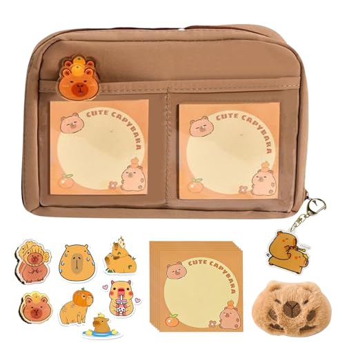 LIDEYE Capybara Federmäppchen,7 Stück Capybara Schreibwaren Set mit Capybara Schlüsselanhänger,Capybara Sticker Für Büro, Schule, Kinder, Schüler,Geschenkideen Zum Geburtstag für MäDchen und Jungen LIDEYE Capybara Federmäppchen,7 Stück Capybara Schreibwaren Set mit Capybara Schlüsselanhänger,Capybara Sticker Für Büro, Schule, Kinder, Schüler,Geschenkideen Zum Geburtstag für MäDchen und Jungen von LIDEYE