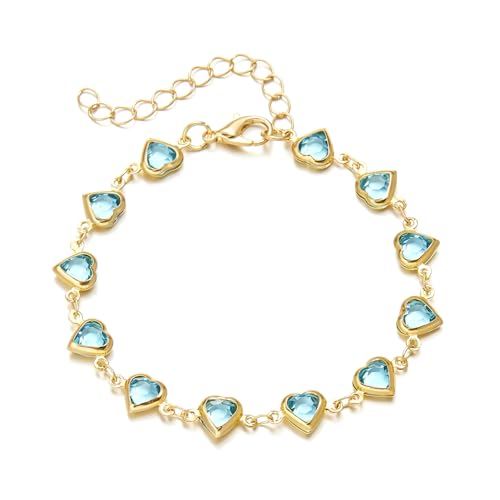 Edelstein Armband Damen, Armbänder Aus Natürlichen Edelsteinkristallen, Hochwertiges Armband Mit Frischen Blauen Glasdiamanten Und Liebesperlen, Verstellbares Reiki-Yoga-Armband Mit Kett Edelstein Armband Damen, Armbänder Aus Natürlichen Edelsteinkristallen, Hochwertiges Armband Mit Frischen Blauen Glasdiamanten Und Liebesperlen, Verstellbares Reiki-Yoga-Armband Mit Kett von LIDFEP