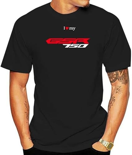 T-Shirt Customised 750 GSR Man Round Neckharajuku Shirt Mengs R Hemden(X-Large) von LIDU33YUN