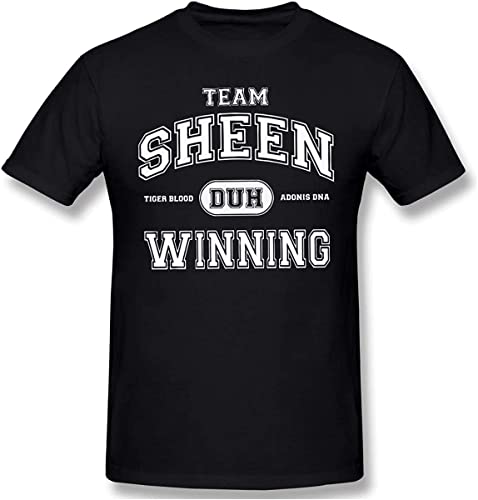 Team Sheen Charlie Sheen Winning Men's Basic Short Sleeve T-Shirt Hemden(Large) von LIDU33YUN