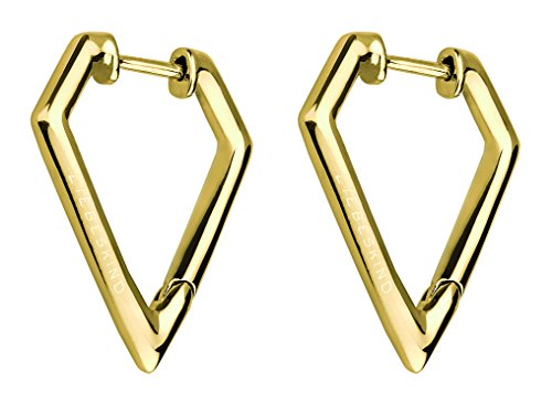Liebeskind Berlin Damen-Creolen Edelstahl mattiert, LJ-0047-E-22, Gold von LIEBESKIND