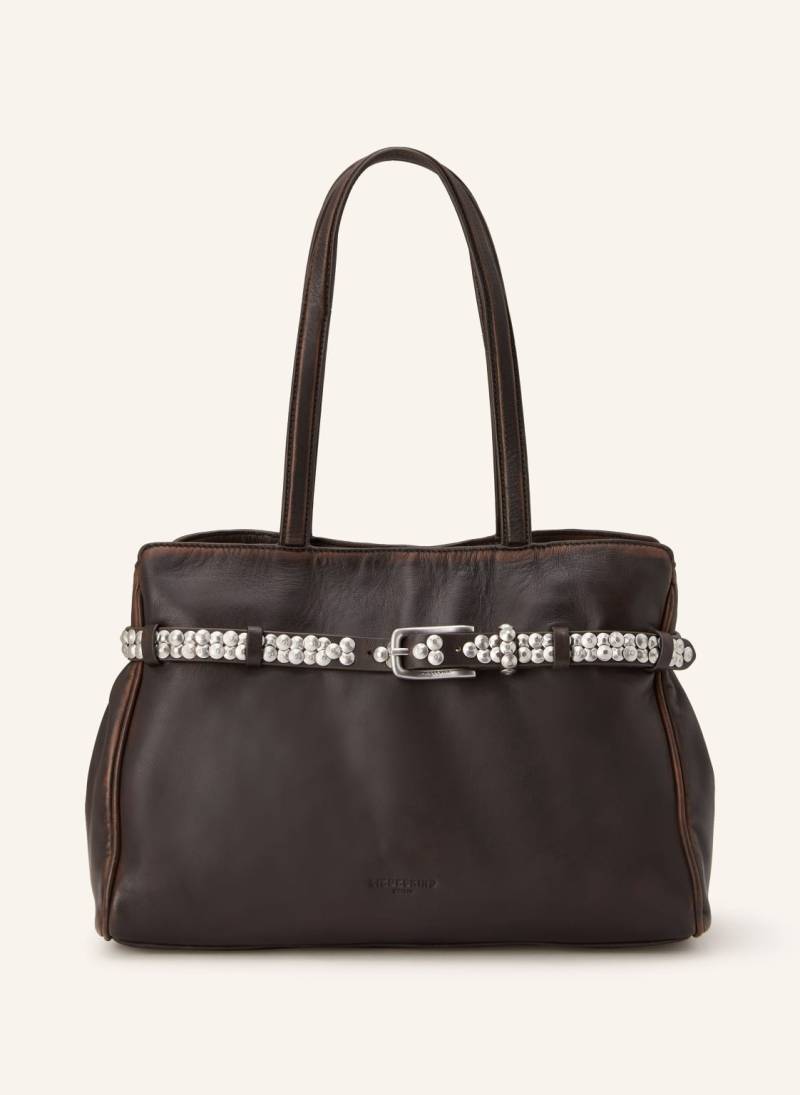 Liebeskind Handtasche Nori Mit Nieten braun von LIEBESKIND