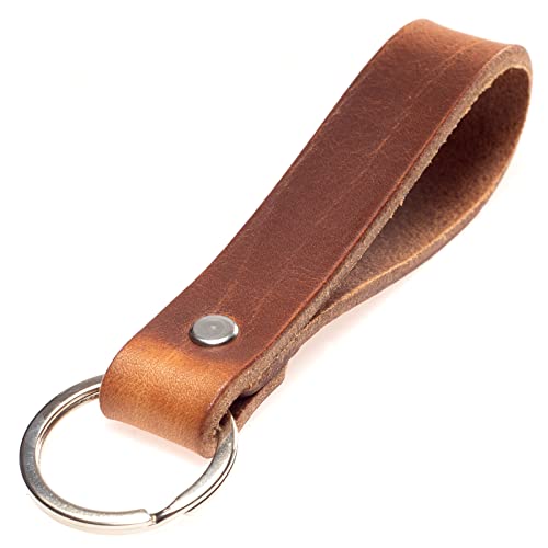 ELBERCRAFT® Schlüsselanhänger Leder ohne Logo der Schlüssel Organizer für deine Schlüsseltasche keychain made in Germany braun von ELBERCRAFT