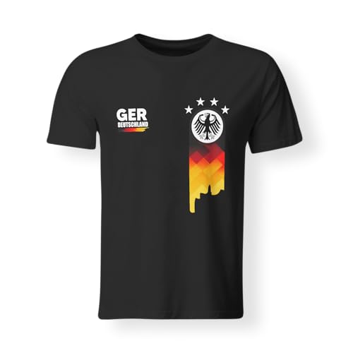 Deutschland Herren T-Shirt EM 2024 | Fußball Trikot Europameisterschaft (5XL-Schwarz) von LIEBTASTISCH