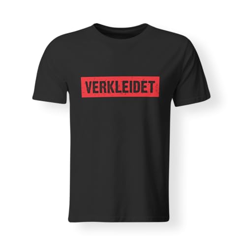Karneval T-Shirt – Verkleidet – Faschingskostüm Ersatz – Perfekt für Damen & Herren – 100% Baumwolle – Hochwertiger Druck - Fasching - Schwarz- Small von LIEBTASTISCH
