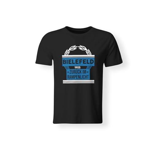 LIEBTASTISCH Bielefeld T-Shirt zum Aufstieg 2025 - Zurück im Rampenlicht – Farbe Schwarz, Größe L von LIEBTASTISCH