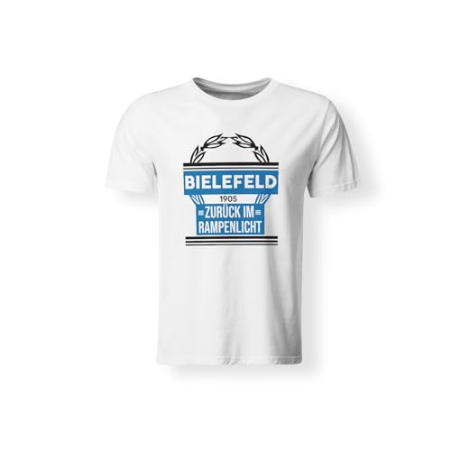 LIEBTASTISCH Bielefeld T-Shirt zum Aufstieg 2025 - Zurück im Rampenlicht – Farbe Weiß, Größe 3XL von LIEBTASTISCH