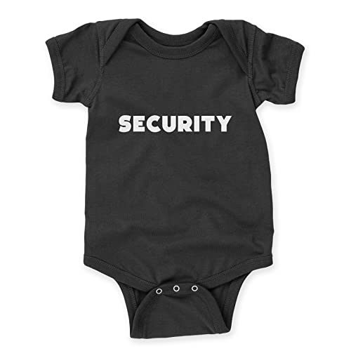 LIEBTASTISCH - Security - Baby body kurzarm - Strampler - mit Druckknöpfen - Jungen & Mädchen - 100% Bio Baumwolle - Geschenk - Geschenkidee - Neugeborene (Schwarz, 3-6 Monate) von LIEBTASTISCH