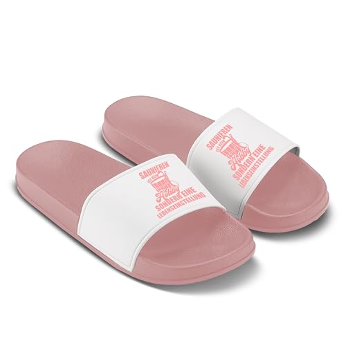Saunalatschen mit Spruch Saunieren ist kein Hobby sondern eine Lebenseinstellung – Blaue Badelatschen für Männer & Frauen – Lustige Sauna-Schuhe – Geschenk für Wellness-Fans Rosa - Größe 38 EU Saunalatschen mit Spruch Saunieren ist kein Hobby sondern eine Lebenseinstellung – Blaue Badelatschen für Männer & Frauen – Lustige Sauna-Schuhe – Geschenk für Wellness-Fans Rosa - Größe 38 EU von LIEBTASTISCH