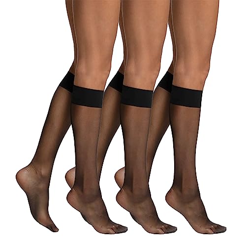 LIEMI ✅ Pompea Kniestrümpfe SUNRISE 8 DEN Einheitsgröße Schwarz 6 Paare von LIEMI