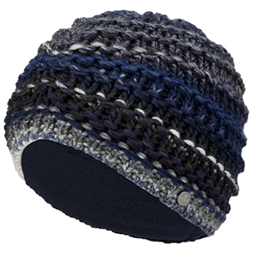 LIERYS Alesund Strickturban Damen Made in Germany Schurwolle Fleecefutter Baumwolle Herbst Winter dunkelblau One Size von LIERYS