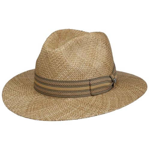LIERYS Barelo Herren Strohhut Made in Italy Ripsband Sommer Natur M (56-57 cm) von LIERYS