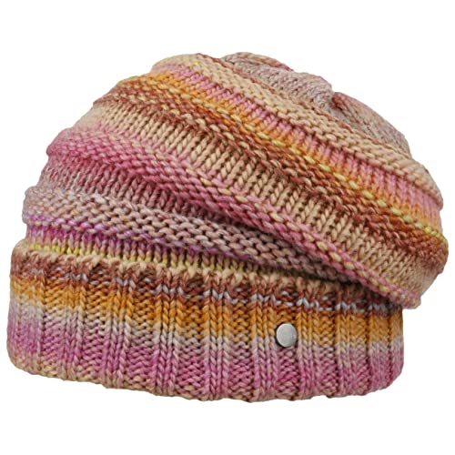 LIERYS Bernardo Oversize Strickmütze Damen/Herren (26 cm lang) - Made in Germany - Wintermütze aus Schurwolle - Long Beanie in One Size 55-63 cm - Mütze mit Umschlag - Winter pink One Size von LIERYS