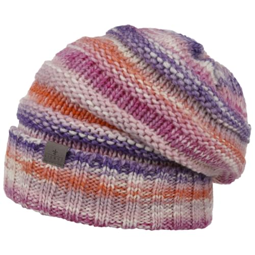 LIERYS Bernardo Oversize Strickmütze Damen/Herren (26 cm lang) - Made in Germany - Wintermütze aus Schurwolle - Long Beanie in One Size 55-63 cm - Mütze mit Umschlag - Winter rosa One Size von LIERYS