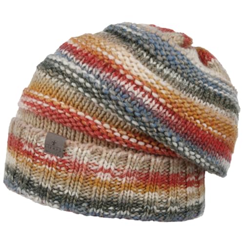 LIERYS Bernardo Oversize Umschlagmütze - Winter-Beanie mit Fleece - Schurwollgemisch Unisex - Herbst/Winter - Made in Germany Hellbeige One Size von LIERYS