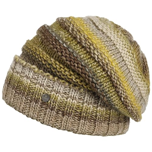 LIERYS Bernardo Oversize Umschlagmütze - Winter-Beanie mit Fleece - Schurwollgemisch Unisex - Herbst/Winter - Made in Germany Oliv One Size von LIERYS