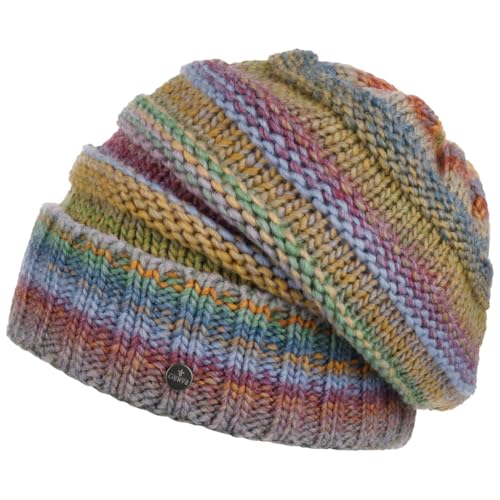LIERYS Bernardo Oversize Umschlagmütze Winter-Beanie Fleece Schurwollgemisch Unisex Made in Germany Herbst Winter blau-grün One Size von LIERYS