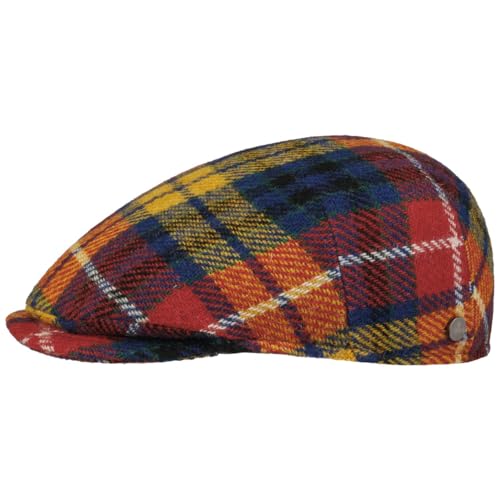 LIERYS Capri Colour Harris Tweed Flatcap - Kariertes Winterdesign - Wollcap Für Herren - Schirmmütze aus Wollmischung - Made in Italy - Herbst/Winter bunt 57 cm von LIERYS