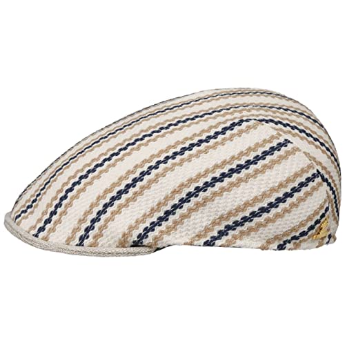 LIERYS Cedricks Flatcap Herren Mütze Außenmaterial 100% Leinen Handmade in Italy Mehrfarbige Schirmmütze Frühjahr Sommer braun XL (60-61 cm) von LIERYS
