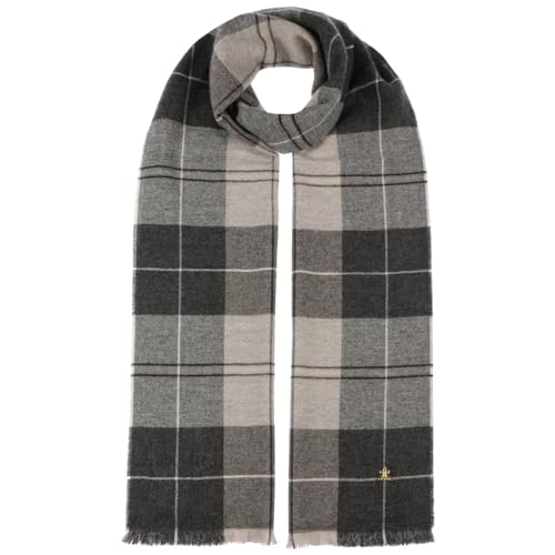 LIERYS Classic Check Kaschmirschal - Schal mit Karomuster - Gold Edition - Wollschal - Unisex - Herbst/Winter grau One Size von LIERYS