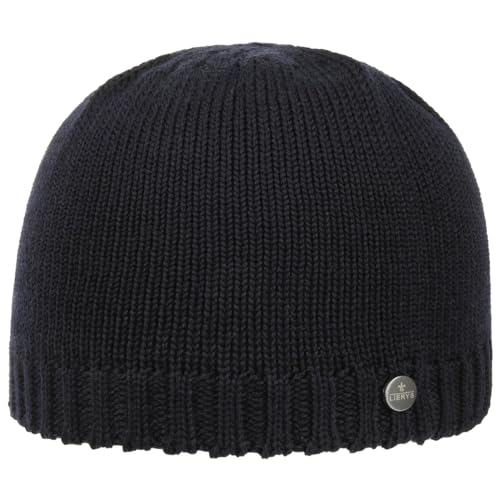 LIERYS Classic Merino Beanie Mütze - Strickmütze - Wärmende Wintermütze aus Wolle - Made in Germany - Unisex Herbst/Winter blau One Size von LIERYS