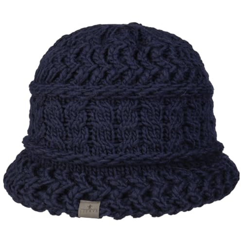 LIERYS Classico Strickhut Damen - Winterhut Made in Germany - Glockenhut mit Schurwolle - One Size 55-60 cm - Wollhut Herbst/Winter dunkelblau One Size von LIERYS