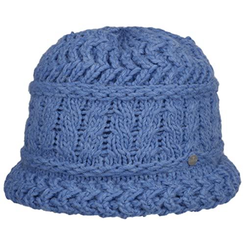 LIERYS Classico Strickhut Damen Glockenhut mit Schurwolle Made in Germany Herbst Winter hellblau One Size von LIERYS