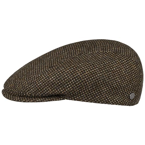 LIERYS Crester Wool Cashmere Ivy Flatcap - Vierteilige Schiebermütze - Elegante Schirmmütze für Herren - Winter-Accessoire mit Baumwollfutter - Made in EU - Herbst/Winter Dunkelbraun M (56-57 cm) von LIERYS