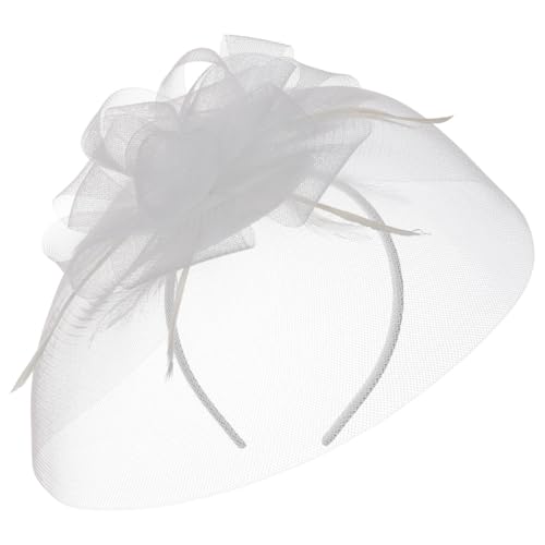 LIERYS Crynol Fascinator Anlasshut Kopfschmuck Damen Made in Italy weiß One Size von LIERYS
