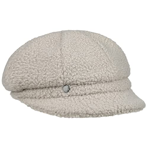 LIERYS Curly Fleece Ballonmütze Schirmmütze Fleececap Damencap Damen - Made in Italy mit Schirm, Futter Herbst-Winter - One Size hellgrau von LIERYS