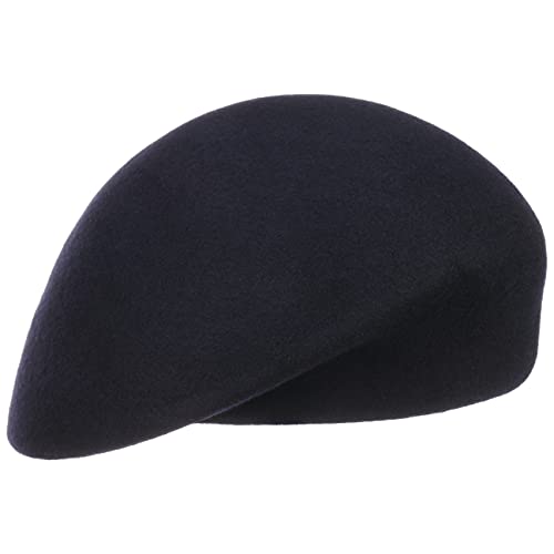 LIERYS Damen Filzbaske - Made in Italy Wollmütze Baske Wintermützen Winter Herbst-Winter - One Size dunkelblau von LIERYS