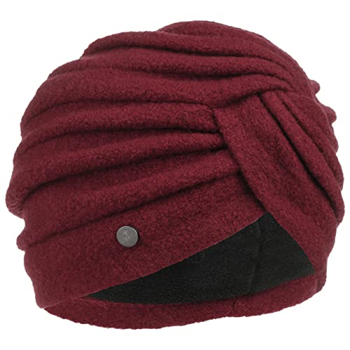 LIERYS Damenturban mit Futter Turban Wollturban Wollmütze Damen - Made in The EU Futter, Herbst-Winter - One Size Bordeaux von LIERYS