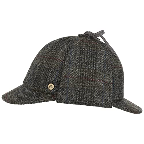 LIERYS Deerstalker Cap - Traditionelle Form mit Ohrenklappen - Baseballcap aus Wollmix - Made in Germany - Herren Stoffcap - Vierjahreszeiten anthrazit 57 cm von LIERYS